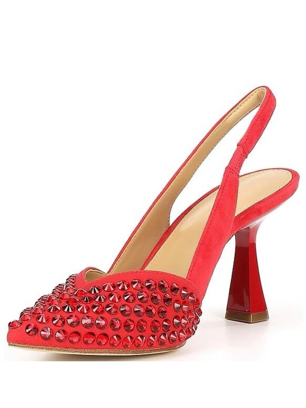 MICHAEL Michael Kors Red Crystal-Embellished Slingback Pumps